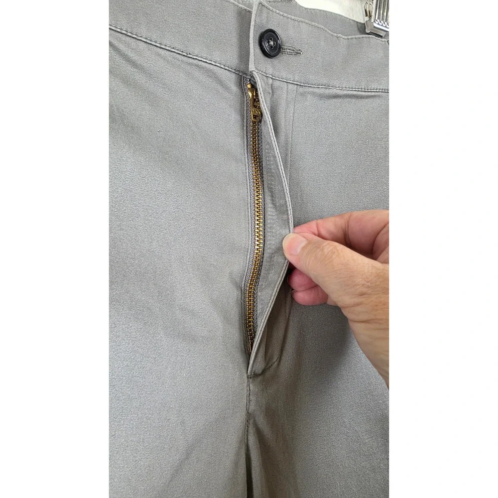 Oxford Golf Pants Mens 40x32 Grey Flat Front Chino Stretch Trousers Slacks NWT